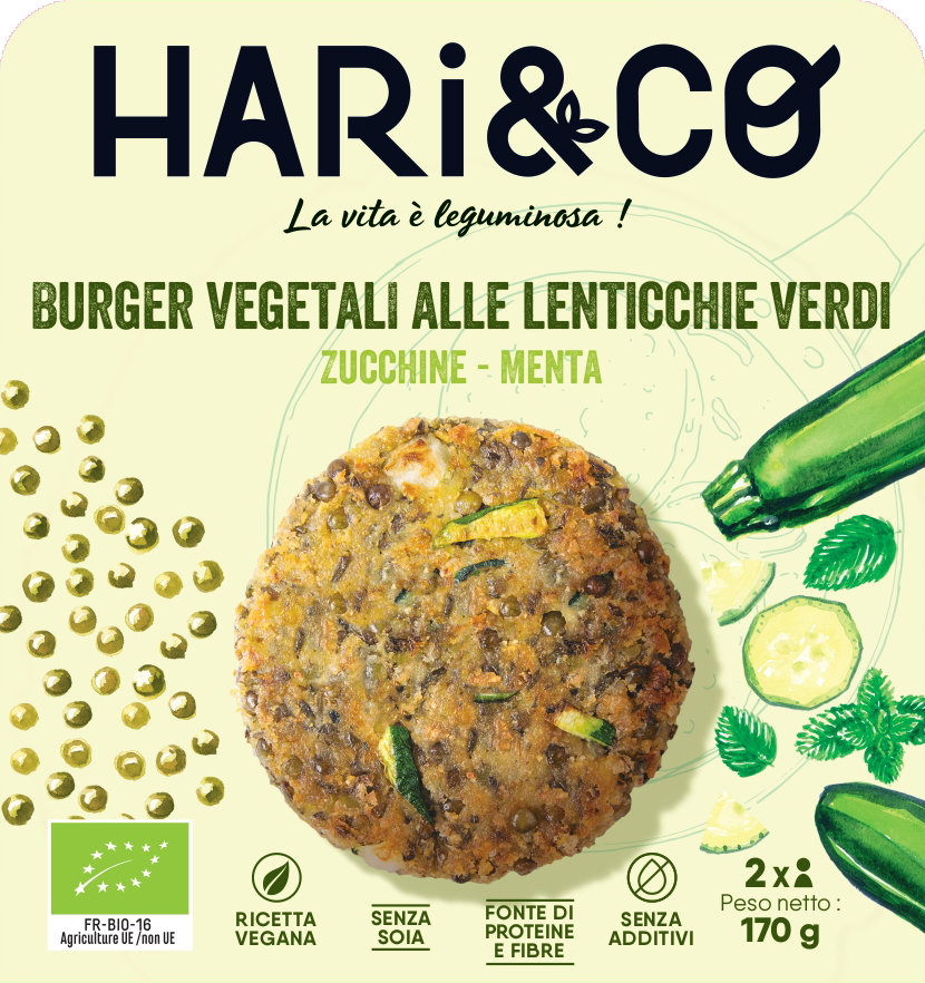 Burger vegetali alle lenticchie verdi