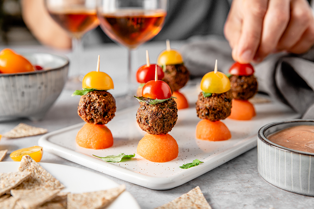 petites brochettes colorées pour l'apéritif, Recette