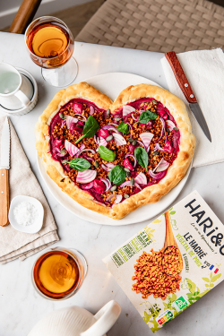 pizza végétarienne vegan romantique recette st valentin