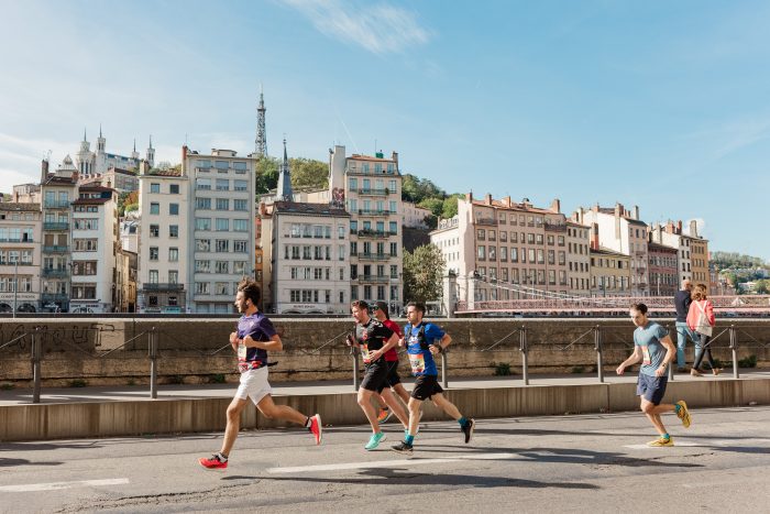 Fourvière avec des coureurs de Run In Lyon by Harmonie Mutuelle